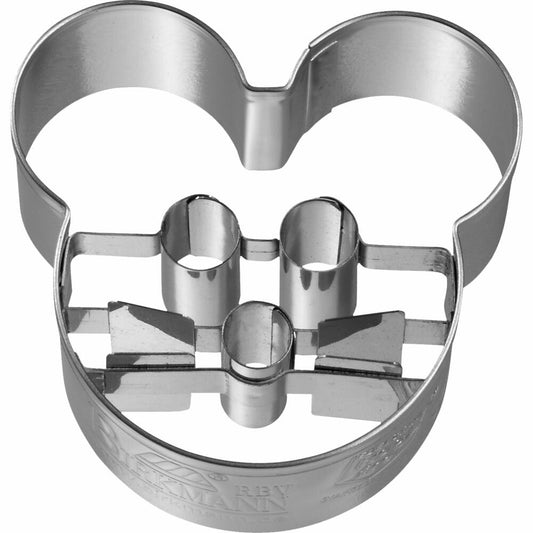 Birkmann cookie cutter mouse head, with internal embossing, cookie cutter, cookie shape, biscuit, biscuits, stainless steel, 5.5 cm, 195561