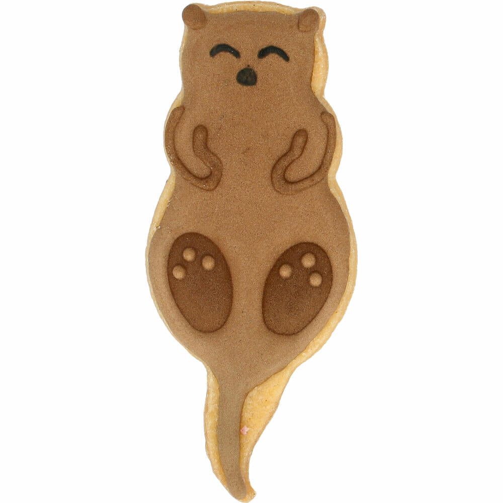 Birkmann cookie cutter otter, with internal embossing, cookie cutter, cookie shape, biscuit, biscuits, stainless steel, 9 cm, 199798