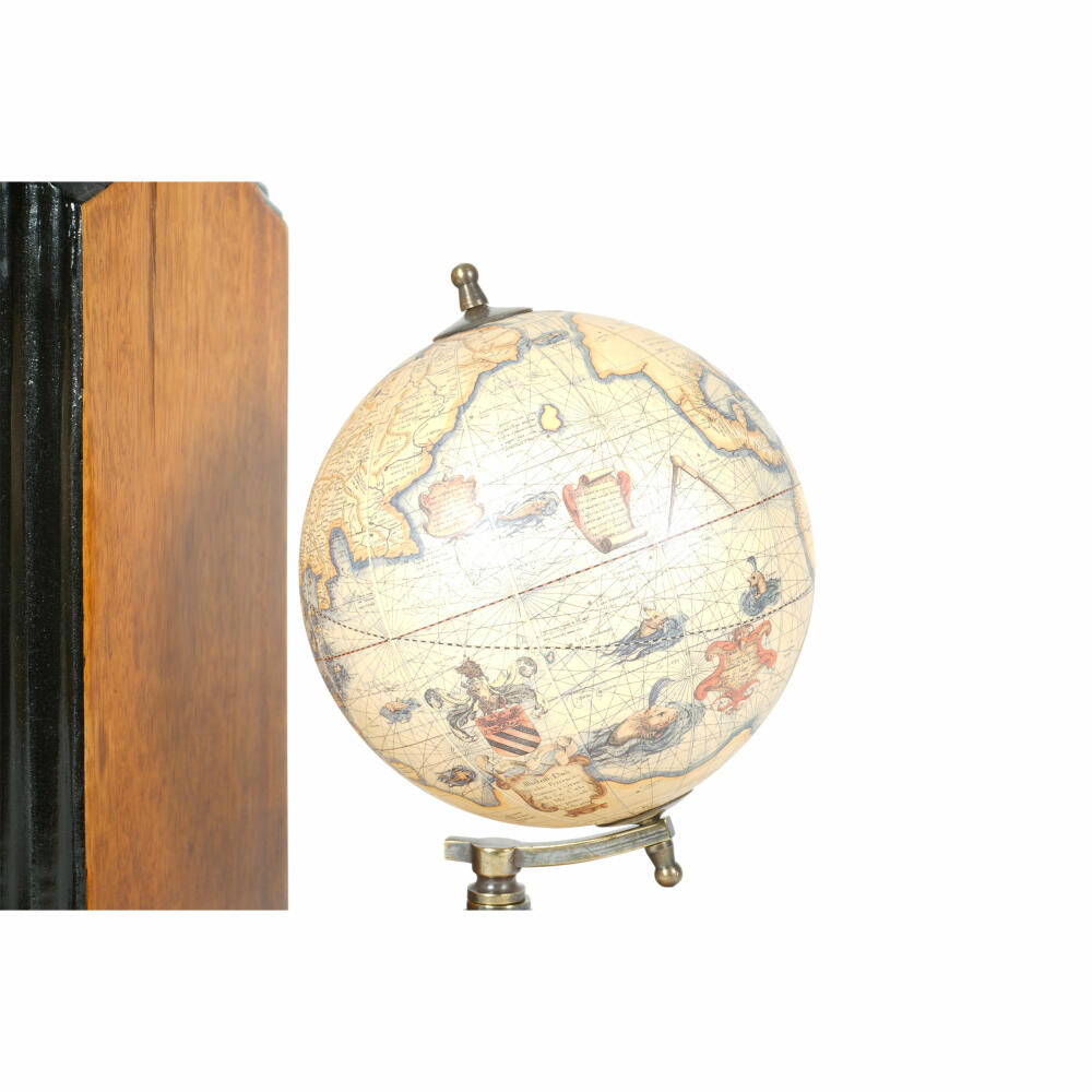 Authentic Models Bookends Globe, Book Ends, Walnut Wood, Metal, GL009F