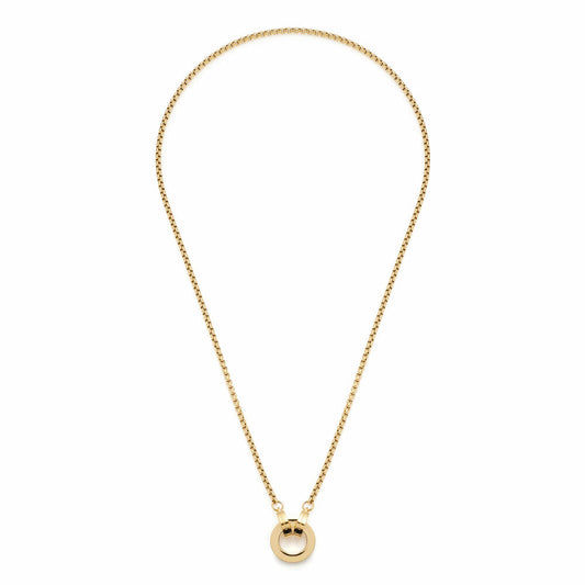 Leonardo Jewels Necklace Lolita gold Clip &amp; Mix, Necklace, Chain, Fashion Jewelry, 43 cm, Stainless Steel IP gold, 018412