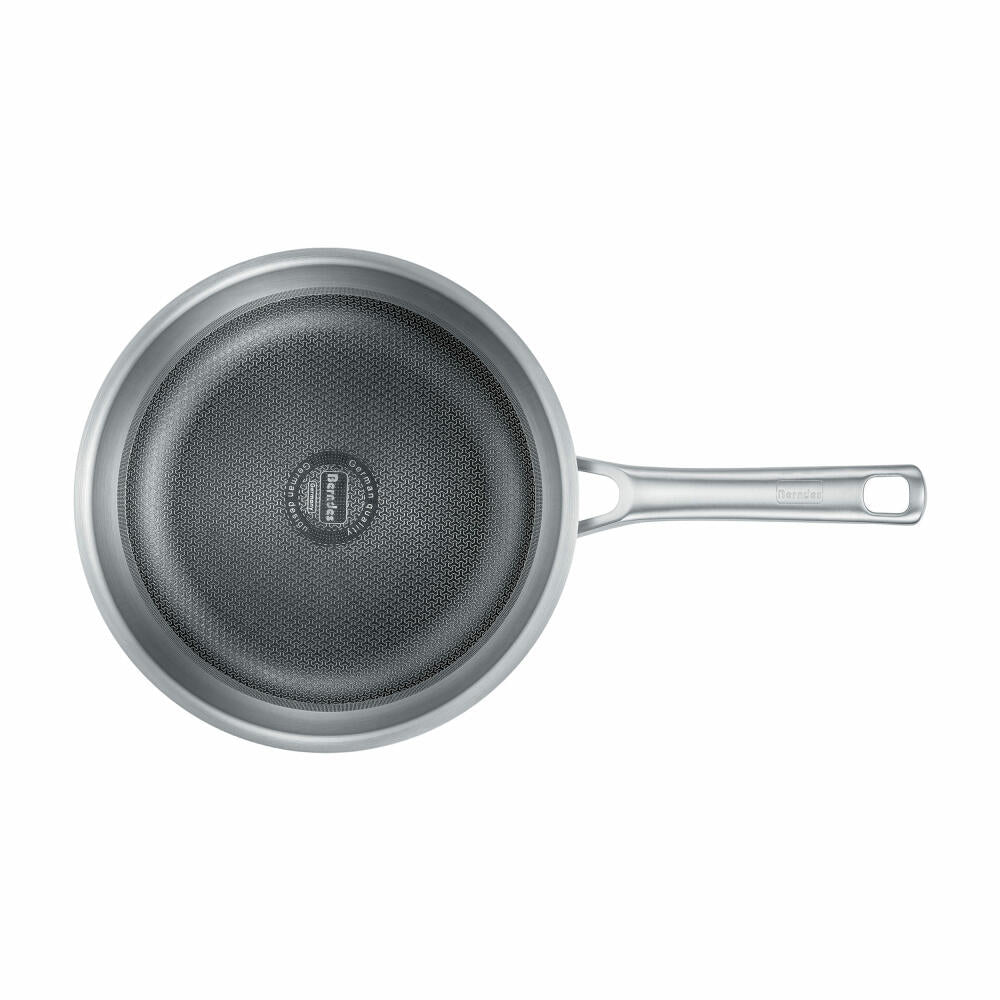 Berndes Tricion Resist wok pan with glass lid, wok, 3-layer material, silver, 26 cm, 099218