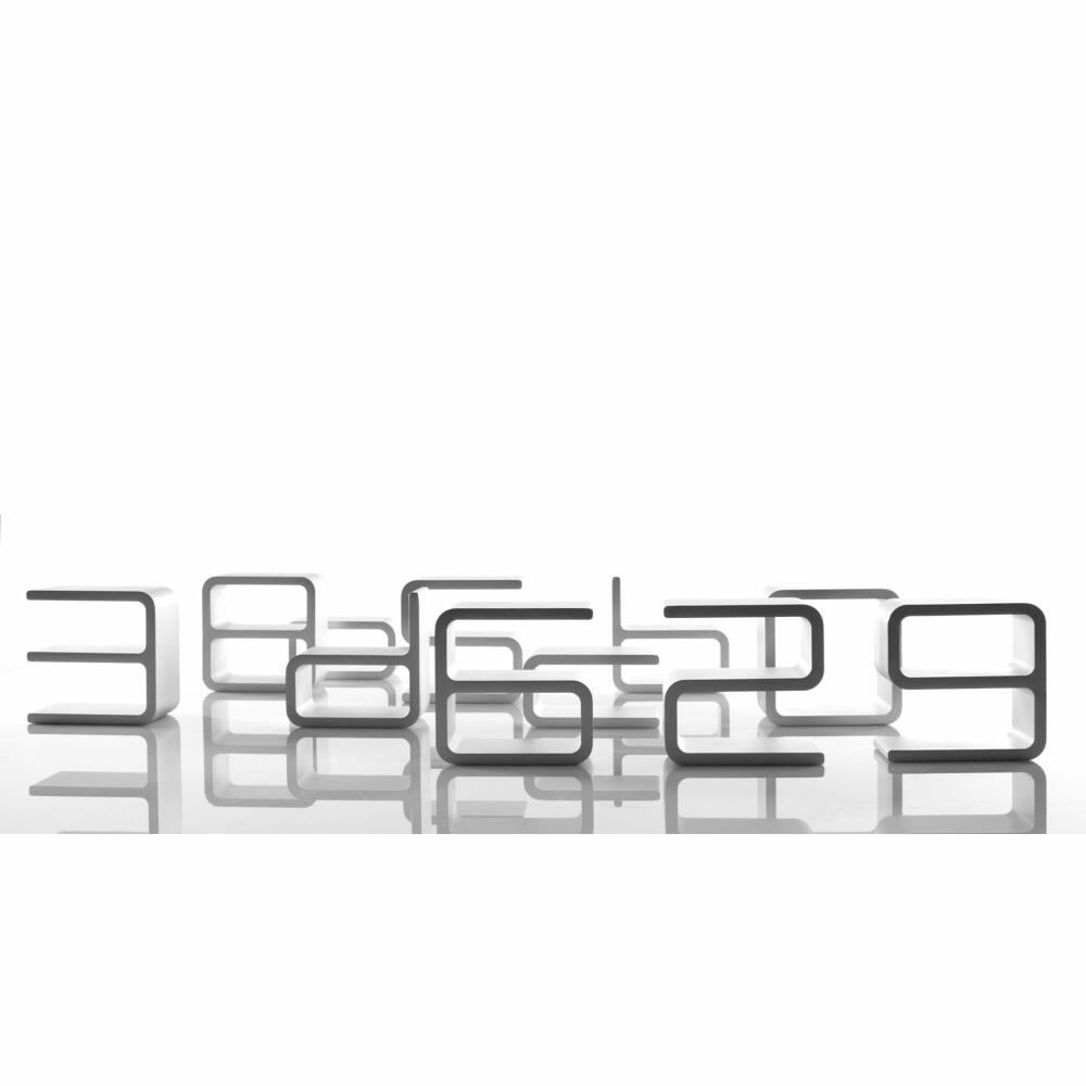 Authentics Entrance house number b, house wall decoration, aluminum, silver anodized, 80611