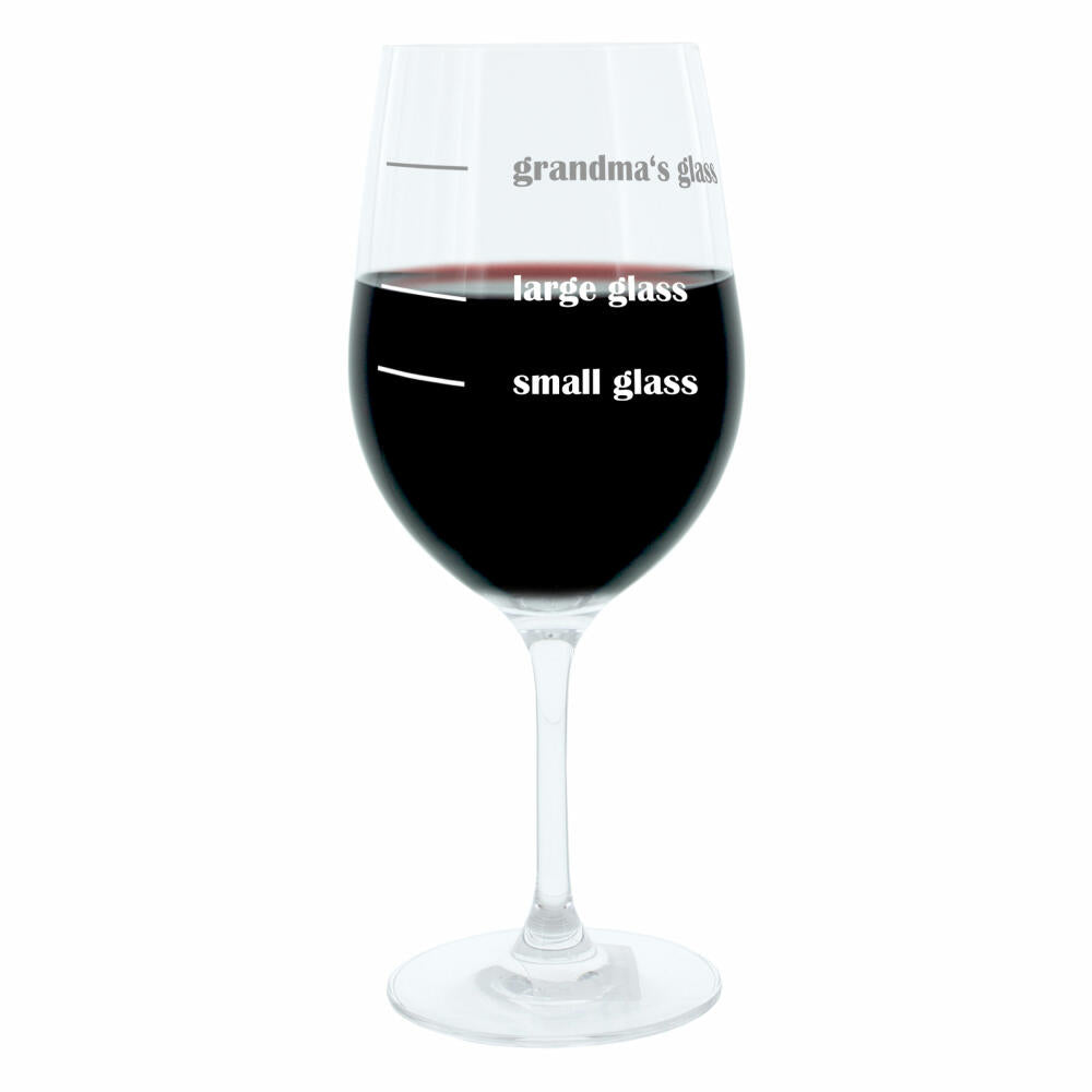 Leonardo Weinglas XL, Grandmas und Grandpas Glass, 2er Set, Geschenk Stimmungsglas mit lustiger Gravur, Mood Wein Glas, 610ml