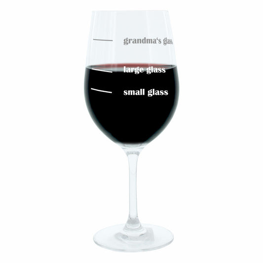 Leonardo Weinglas XL, Grandmas und Grandpas Glass, 2er Set, Geschenk Stimmungsglas mit lustiger Gravur, Mood Wein Glas, 610ml