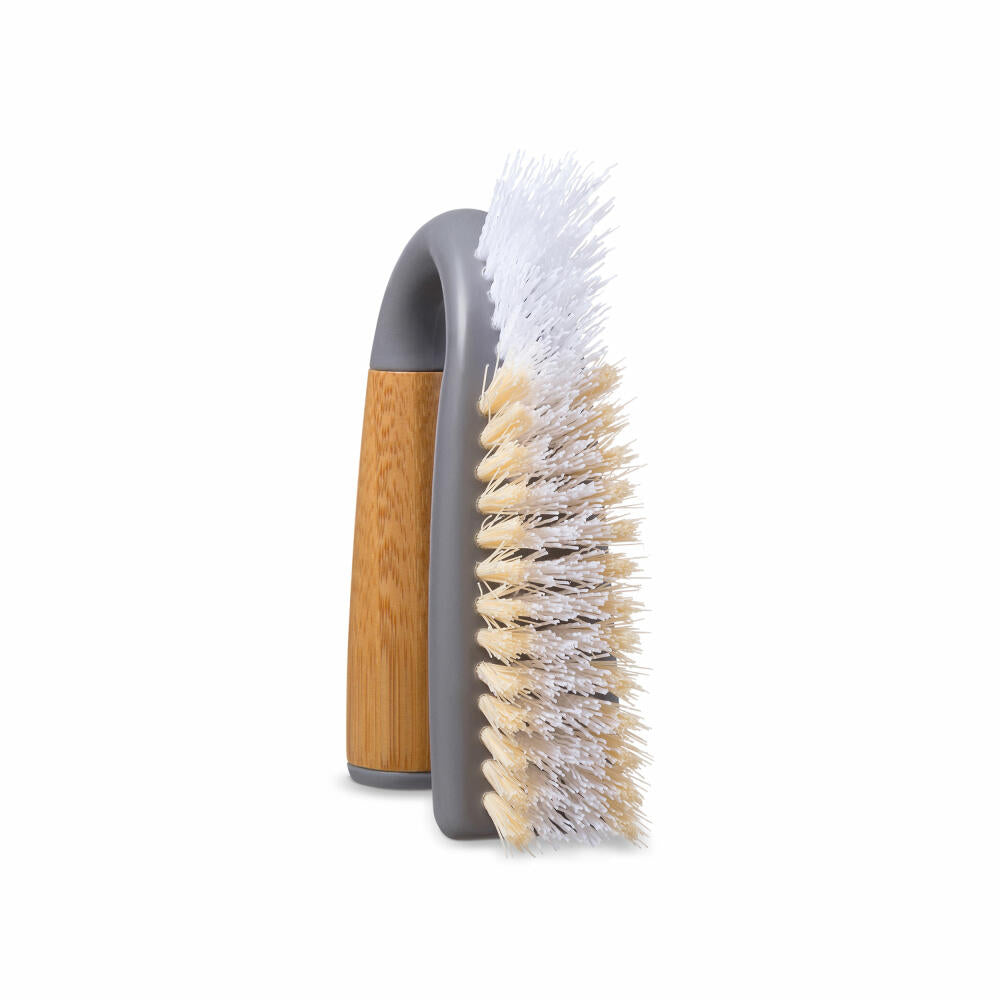 Full Circle Home Grout Brush Grungebuster, Cleaning Brush, Bamboo, Recycled Plastic, Gray, FC11125GY