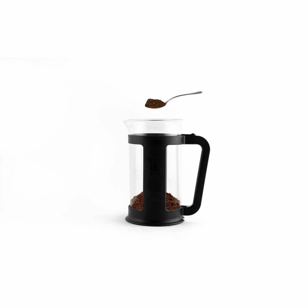 Bialetti Coffee Maker Smart 350 ml, Coffee Pot, French Press, Coffee Press, Glass, Black, 6583