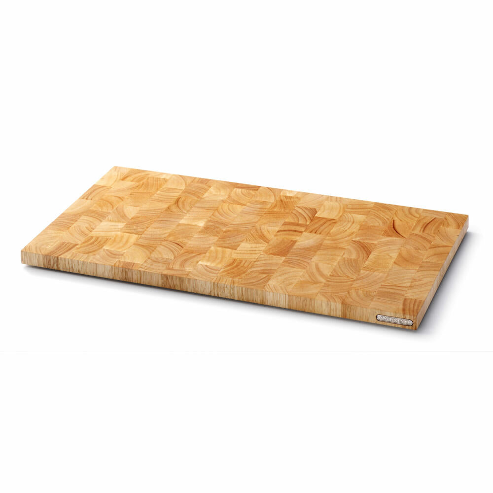 Continenta cutting board, end grain, kitchen board, breakfast board, rubberwood, 54 x 29 x 2.7 cm, 4001