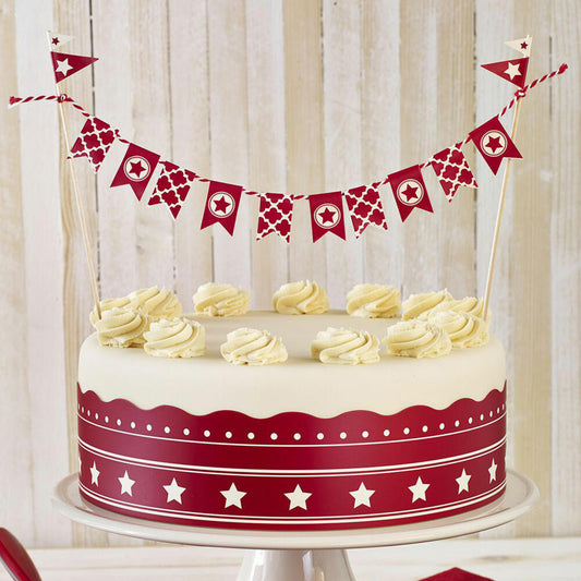 Birkmann Stars Cake Deco Set, 4 pcs., Cake Decoration, Cake Decoration, Decoration, Paper / Wood, 441651