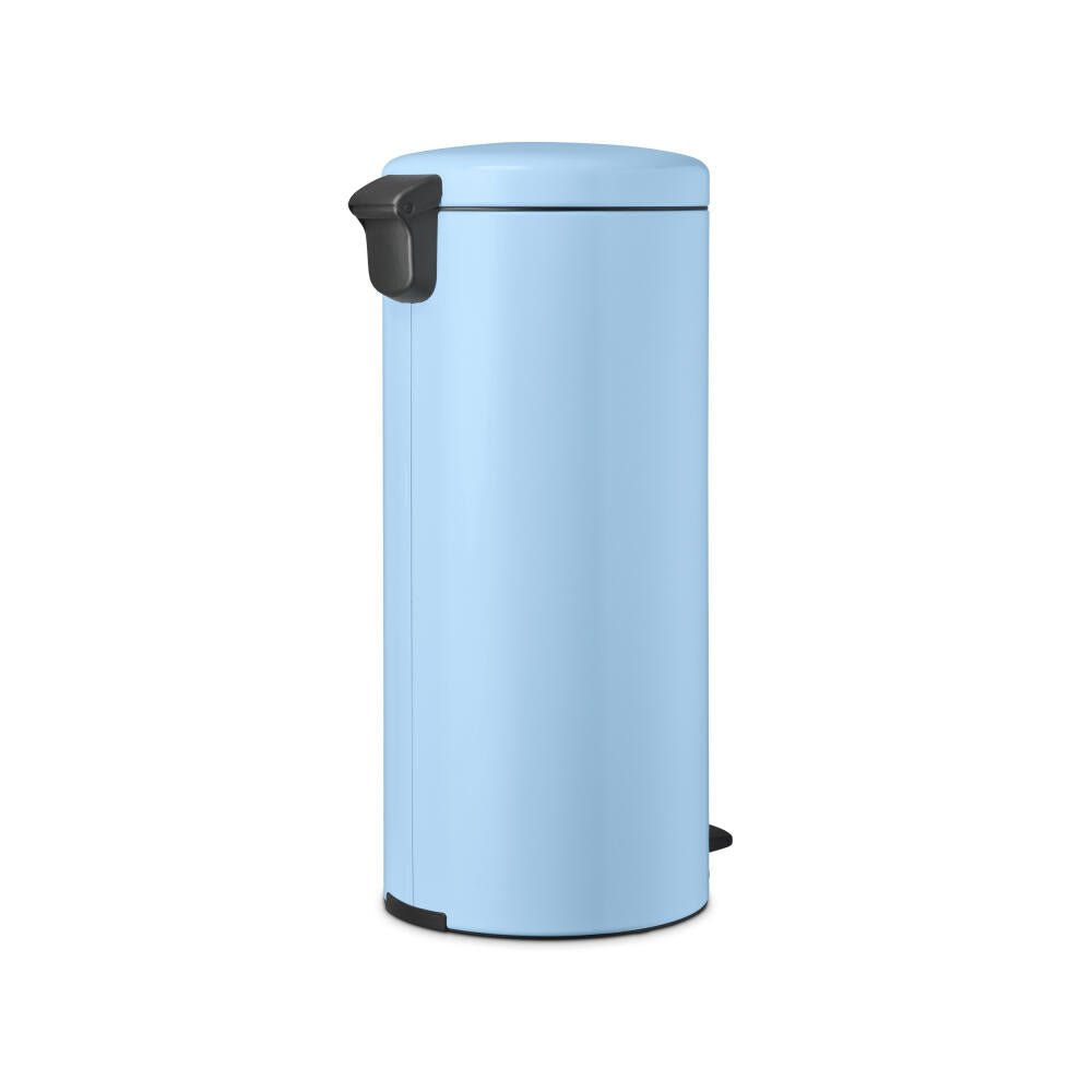 Brabantia NewIcon Pedal Bin, Trash can, Waste bin, Steel, Dreamy Blue, 30 L, 202667