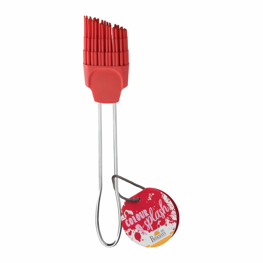 Birkmann silicone brush Colour Splash, small, baking brush, silicone head with stainless steel handle, red, 3 cm, 421868