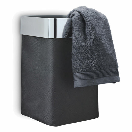 Blomus Nexio Gästehandtuchkorb, Badezimmerkorb, Badkorb, Edelstahl Silber, Flöz Design, 25 cm, 68976