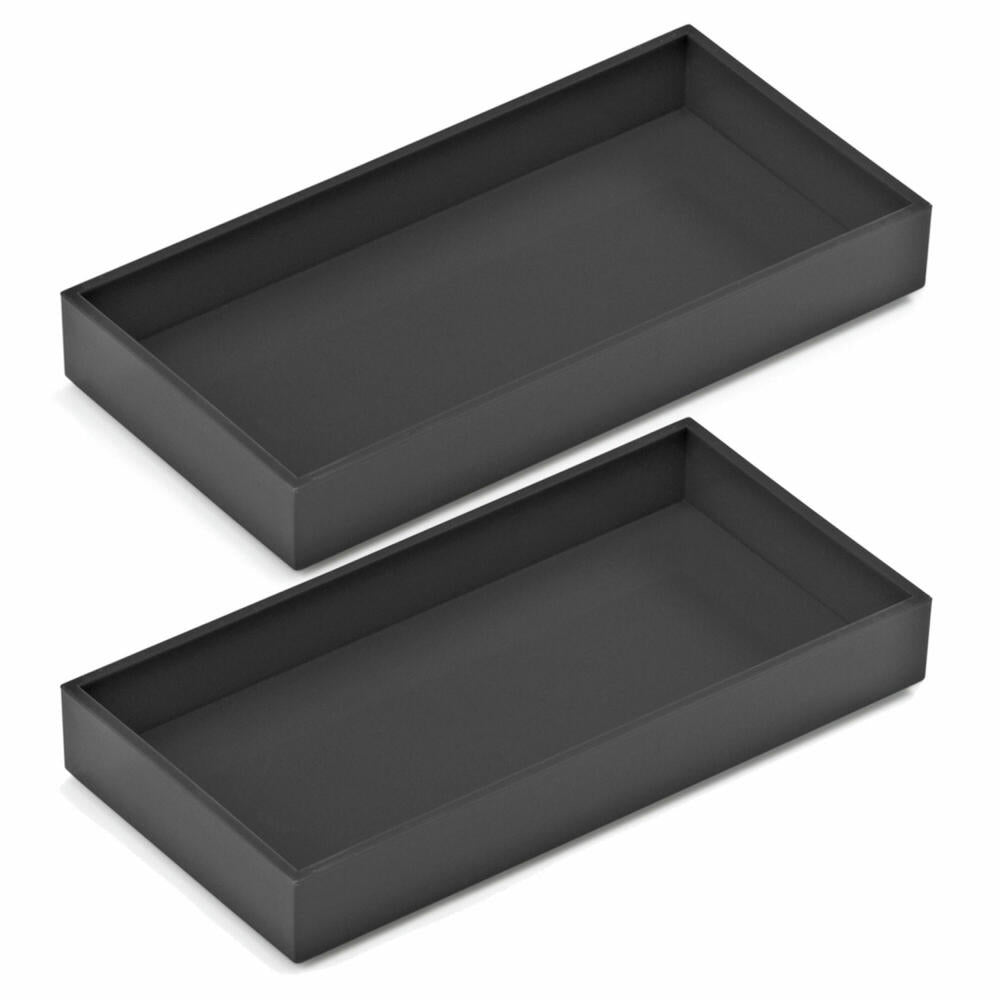 Authentics STACK STACK Inlay S, set of 2, tray, organization system, storage tray, ABS, medium gray, 15 x 7.5 x 2 cm, 1031213