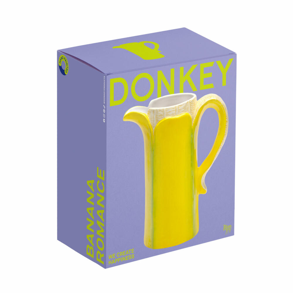 Donkey Products Karaffe Banana Romance, Krug, Dolomit, Gelb, 23 cm, 210744