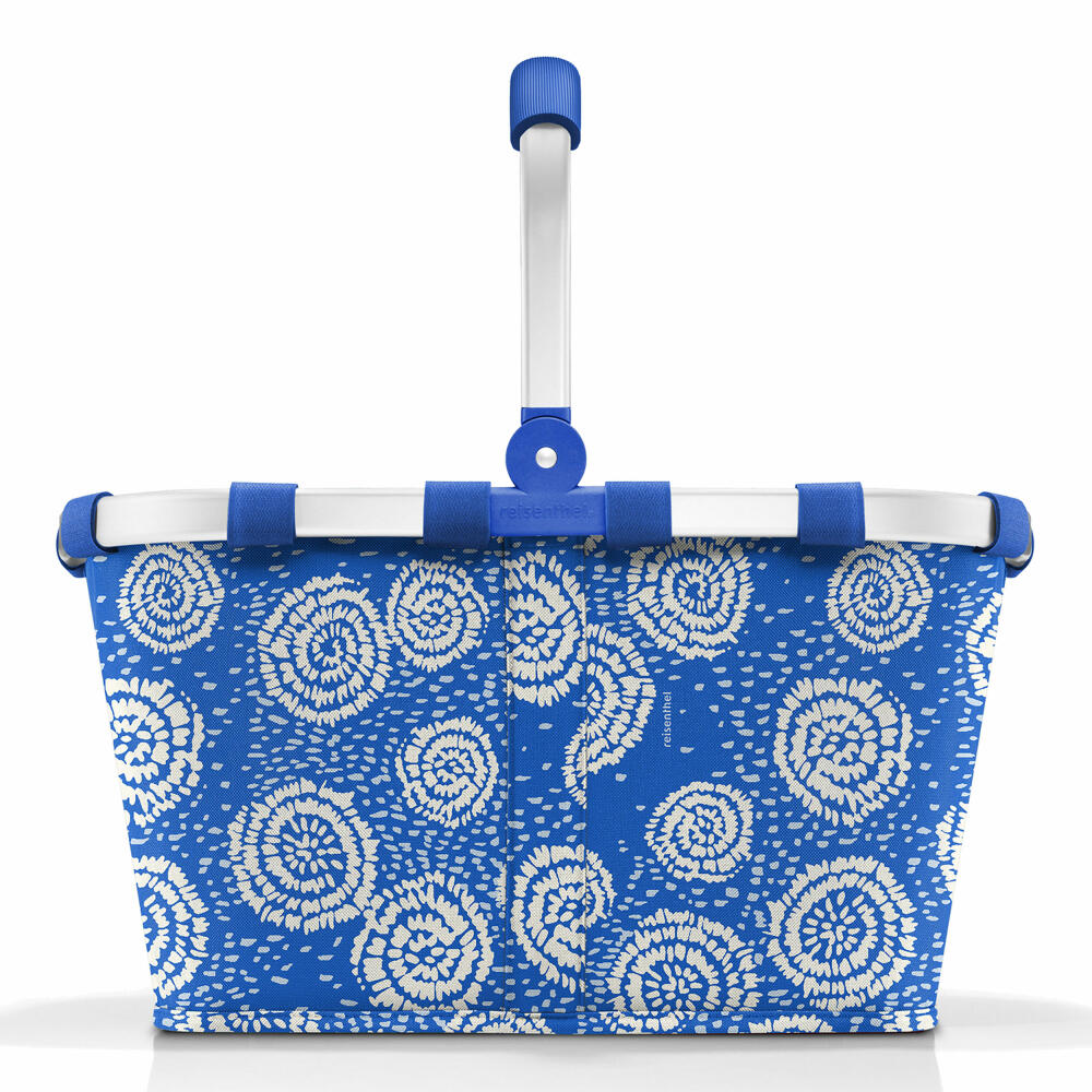 reisenthel carrybag, Einkaufskorb, Korb, Picknickkorb, Tragetasche, Polyestergewebe, Batik Strong Blue, 22 L, BK4070