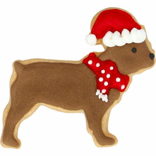 Birkmann Ausstechform Weihnachts-Dogge, mit Innenprägung, Ausstecher, Plätzchenform, Keks, Plätzchen, Edelstahl, 6 cm, 199484