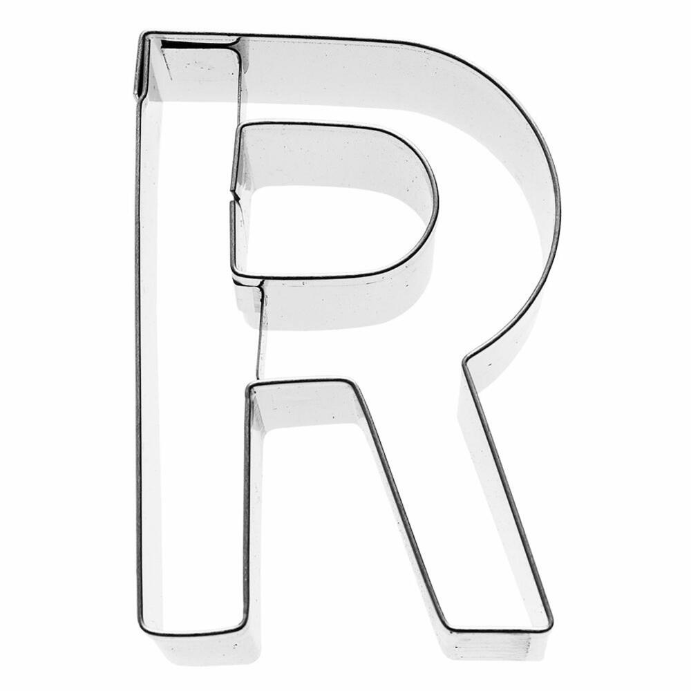 Birkmann cookie cutter letter R, cookie cutter, cookie mold, biscuit, cookies, stainless steel, 6 cm, 196469