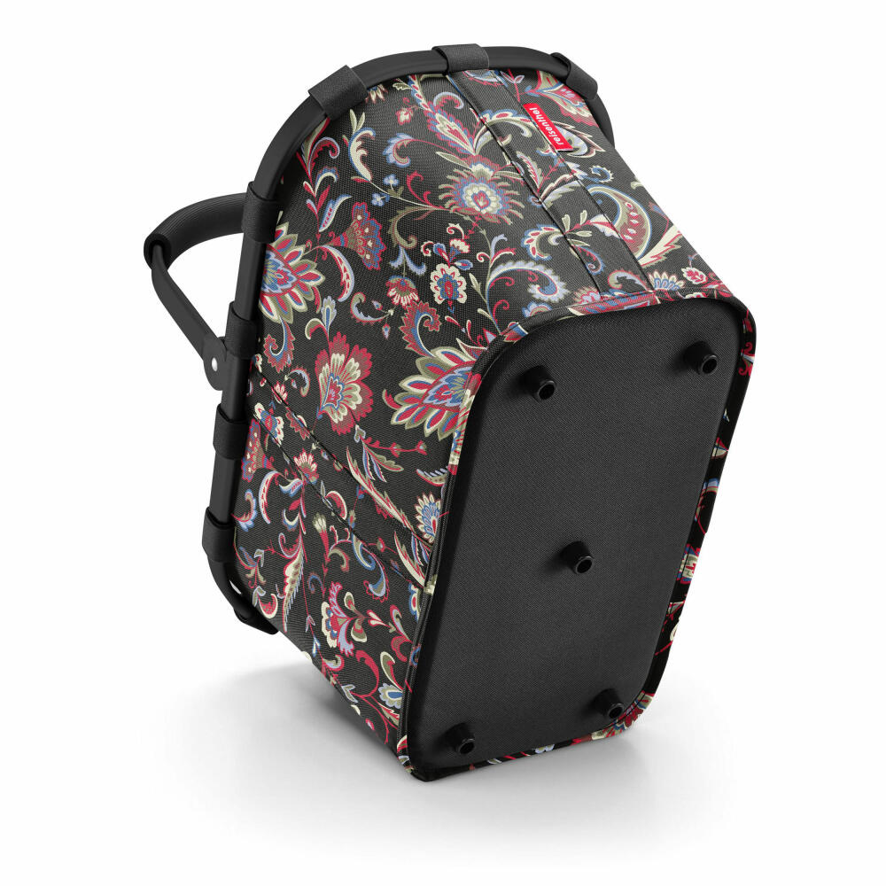 reisenthel carrybag, Einkaufskorb, Picknickkorb, Tragetasche, Frame Paisley Black, 22 L, BK7063