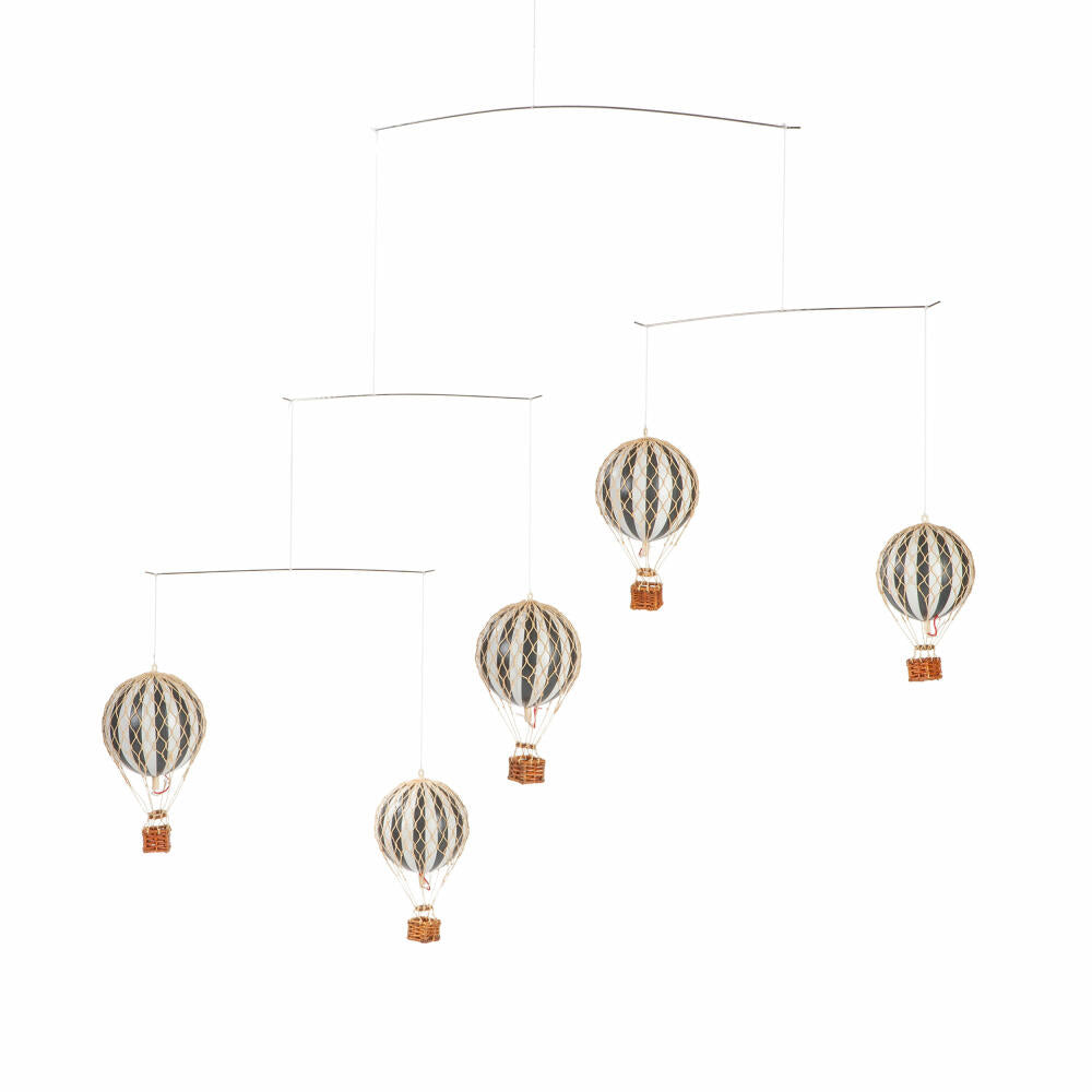Authentic Models Mobile Flying the Skies Black White, Hanging Decoration, Balloon, Rattan / Paper / Plastic, AP133