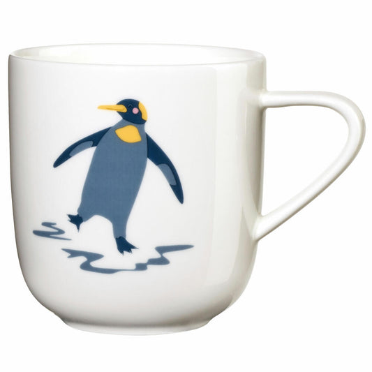 ASA Selection kids Henkelbecher Pinguin Pepe, Henkel Becher, Tasse, Teetasse, Fine Bone China, Weiß Glänzend, 250 ml, 38069314
