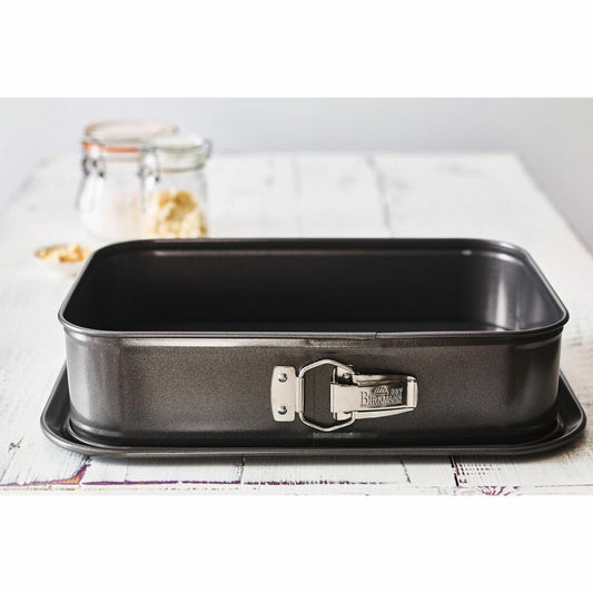 Birkmann Easy Baking Springform Pan Square, Baking Pan, Cake Pan, Cake Pan, Carbon Steel, 34 x 23.5 cm, 881716