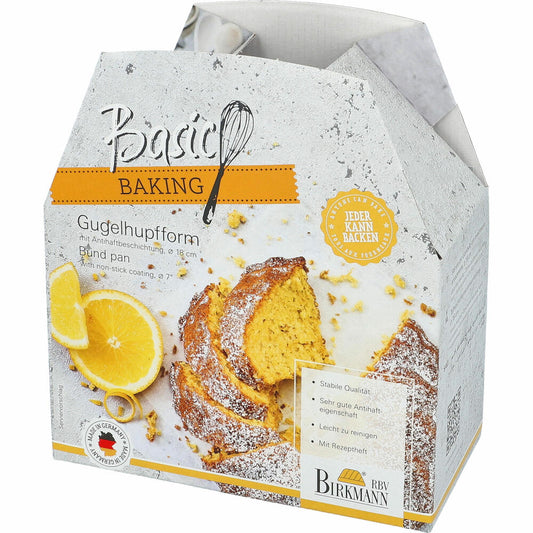 Birkmann Basic Baking Bundt cake pan, baking pan, cake baking pan, cake pan, Bundt cake, carbon steel, Ø 18 cm, 883093