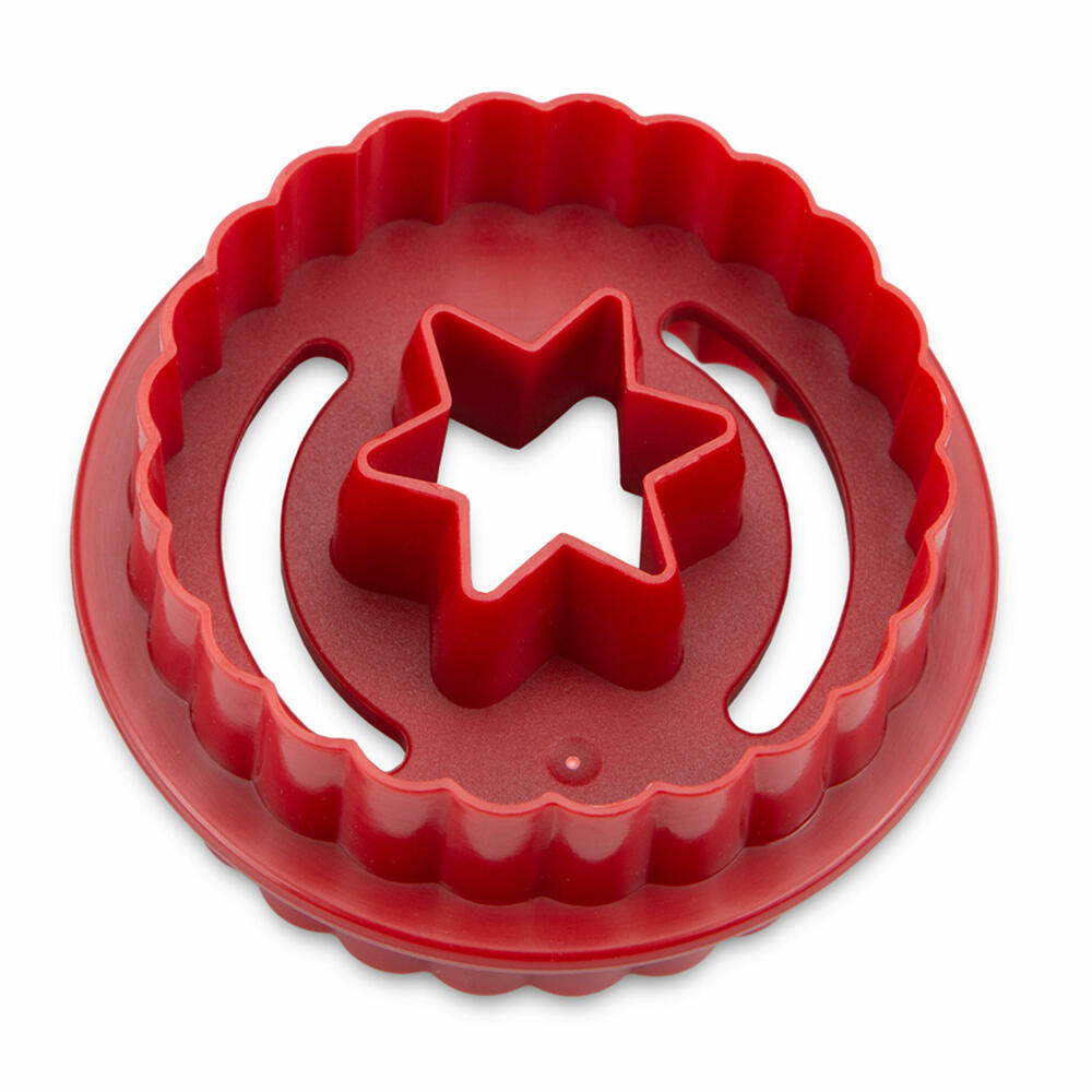 Städter Linzer cookie cutter Spitzbub star wavy double-sided, cookie cutter, cookie mold, cookies, plastic, 954121