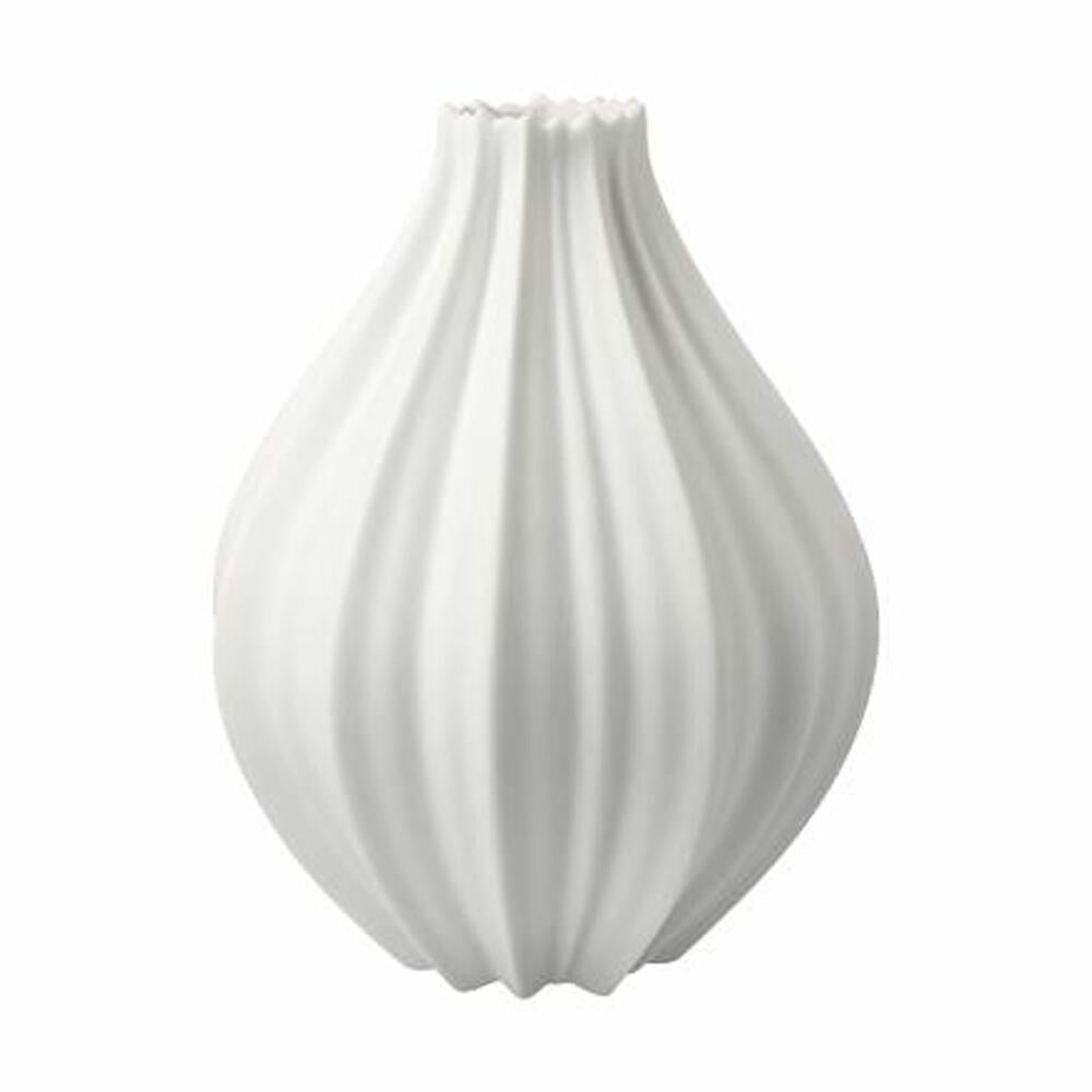 Goebel Vase Bahar, flower vase, decorative vase, bisque porcelain, bisque white, H 18 cm, 14005701