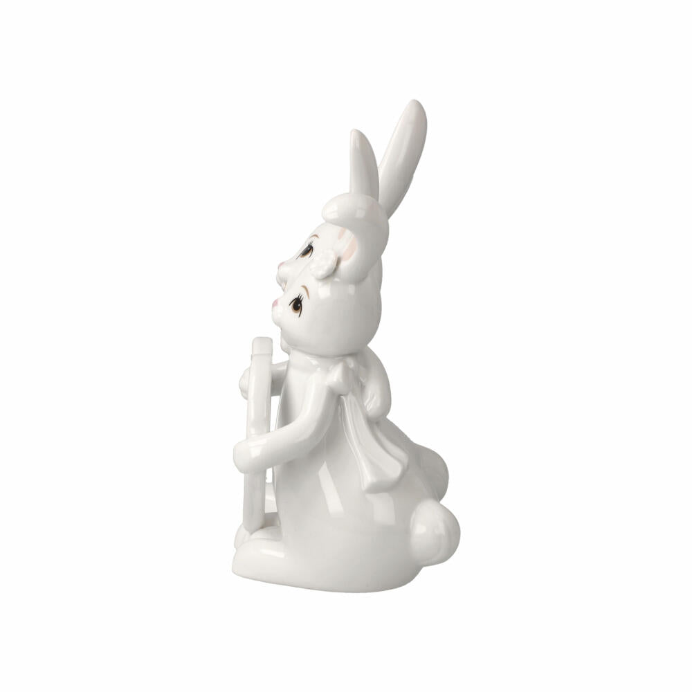 Goebel figurine rabbit pair Snow White - Forever, porcelain, white, 16 cm, 66845611