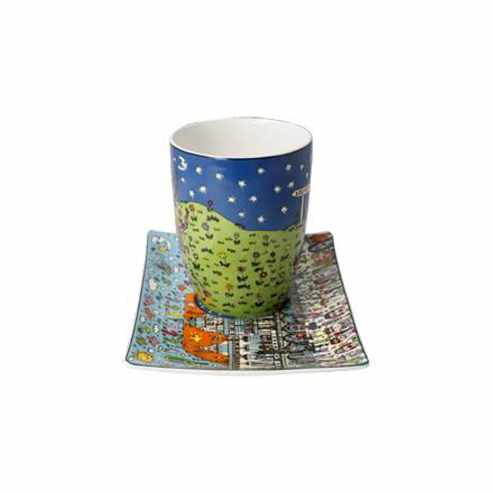 Goebel Artist Cup with Saucer Rizzi - All Roads Lead to Bremen, Cup, Coffee Cup, Tea Cup, Fine Bone China, 26103431