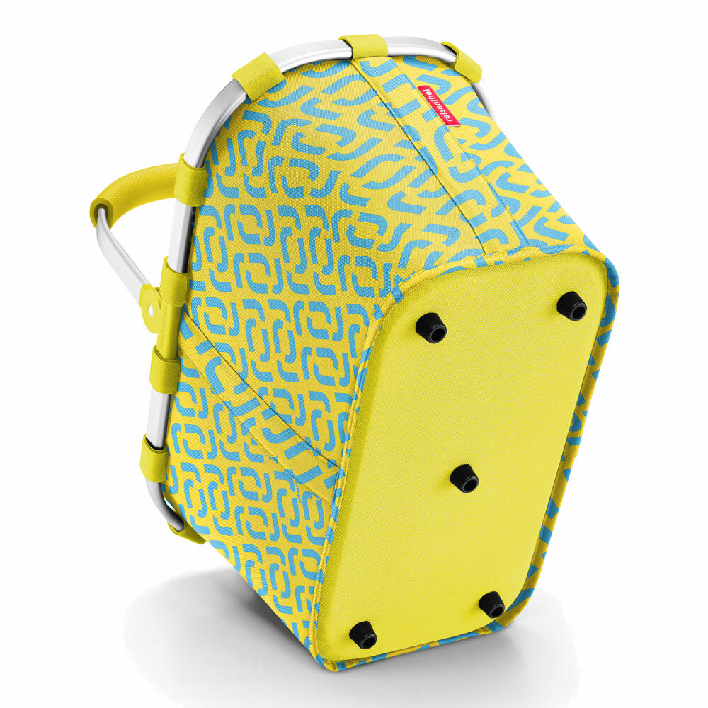 reisenthel carrybag, Einkaufskorb, Korb, Picknickkorb, Tragetasche, Polyestergewebe, Signature Lemon, 22 L, BK2030