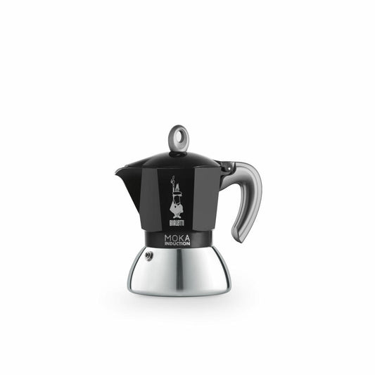 Bialetti Espresso Maker New Moka Induction for 2 Cups, Espresso, Espresso Pot, Induction, Stainless Steel, Black, 90 ml, 6932