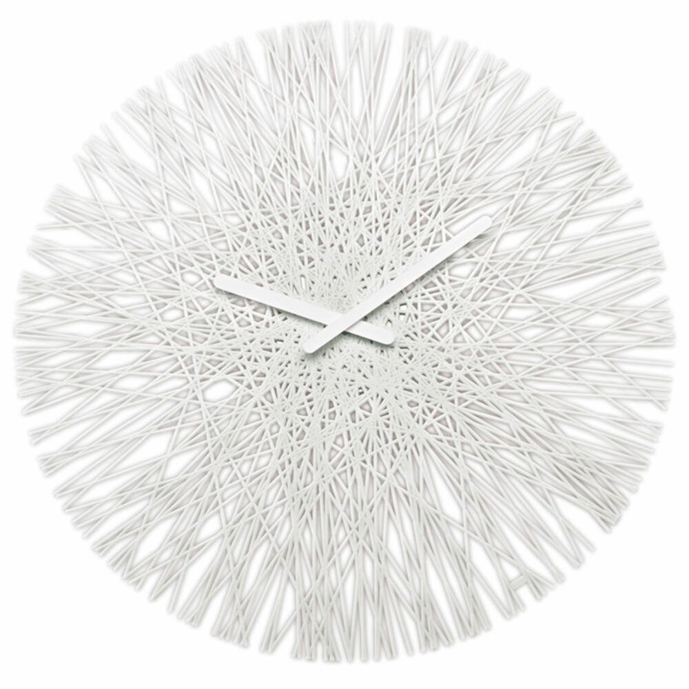 Koziol Silk Wall Clock, Clock, Quartz Movement, Decoration, Solid White, 2328525