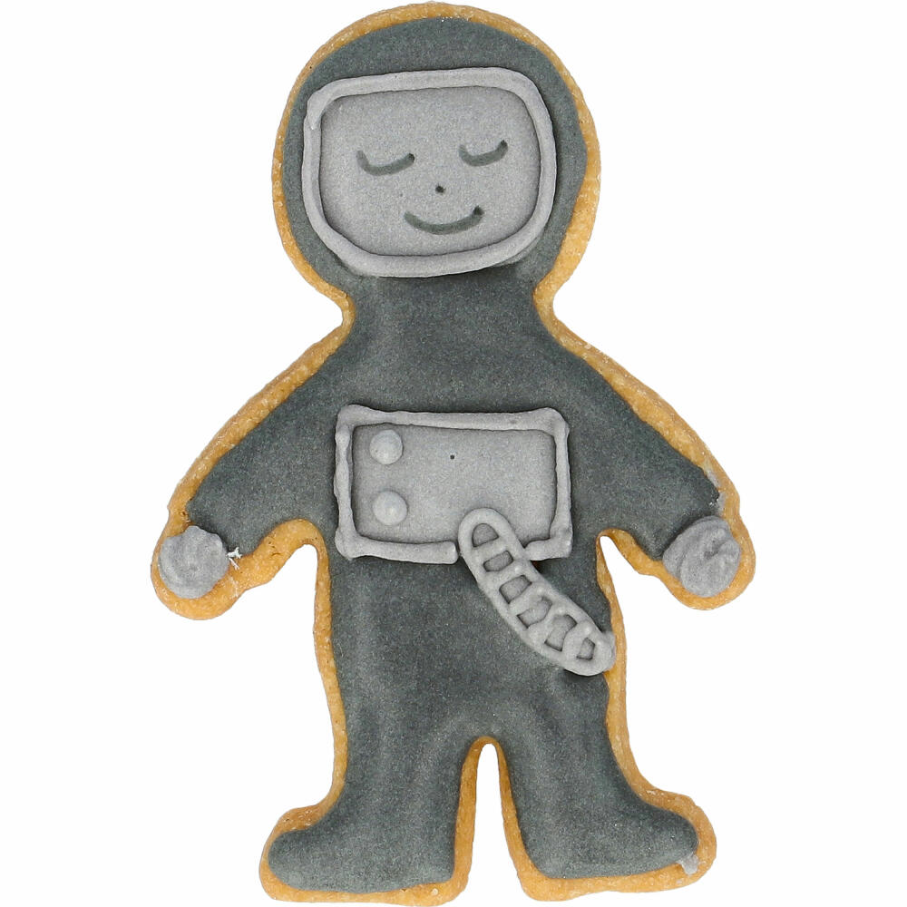 Birkmann Astronaut Cookie Cutter, with internal embossing, cookie cutter, cookie mold, biscuit, cookies, stainless steel, 8 cm, 199262