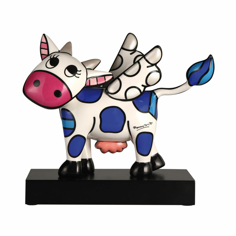 Goebel figurine Romero Britto - Flying Cow, Pop Art, porcelain, colorful, 31 cm, 66453161