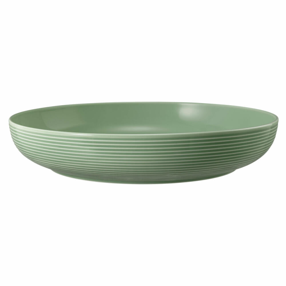 Seltmann Weiden Beat Sage Green Food Bowl, Bowl, Salad Bowl, Serving Bowl, Porcelain, Green, Ø 28 cm, 001.757385