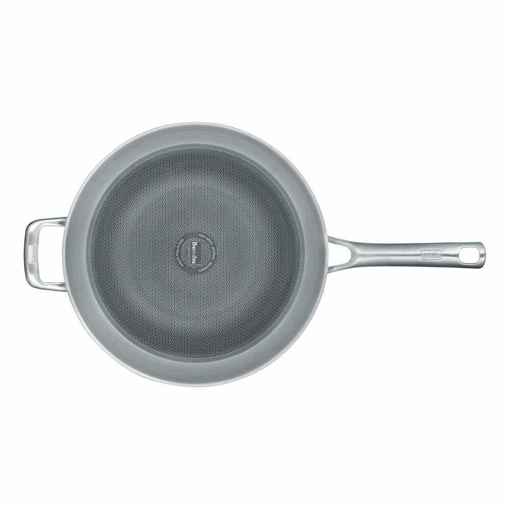 Berndes Tricion Resist wok pan with lid, wok, 3-layer material, silver, 32 cm, 099219