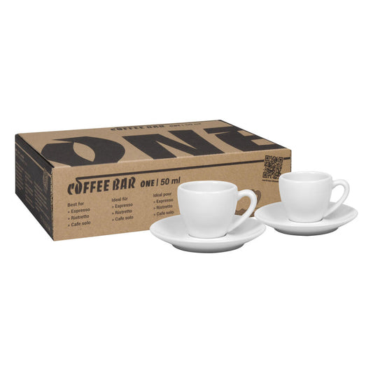 Könitz Espresso Cups Set of 2 Coffee Bar ONE, Cup, Porcelain, White, 50 ml, 1758000001