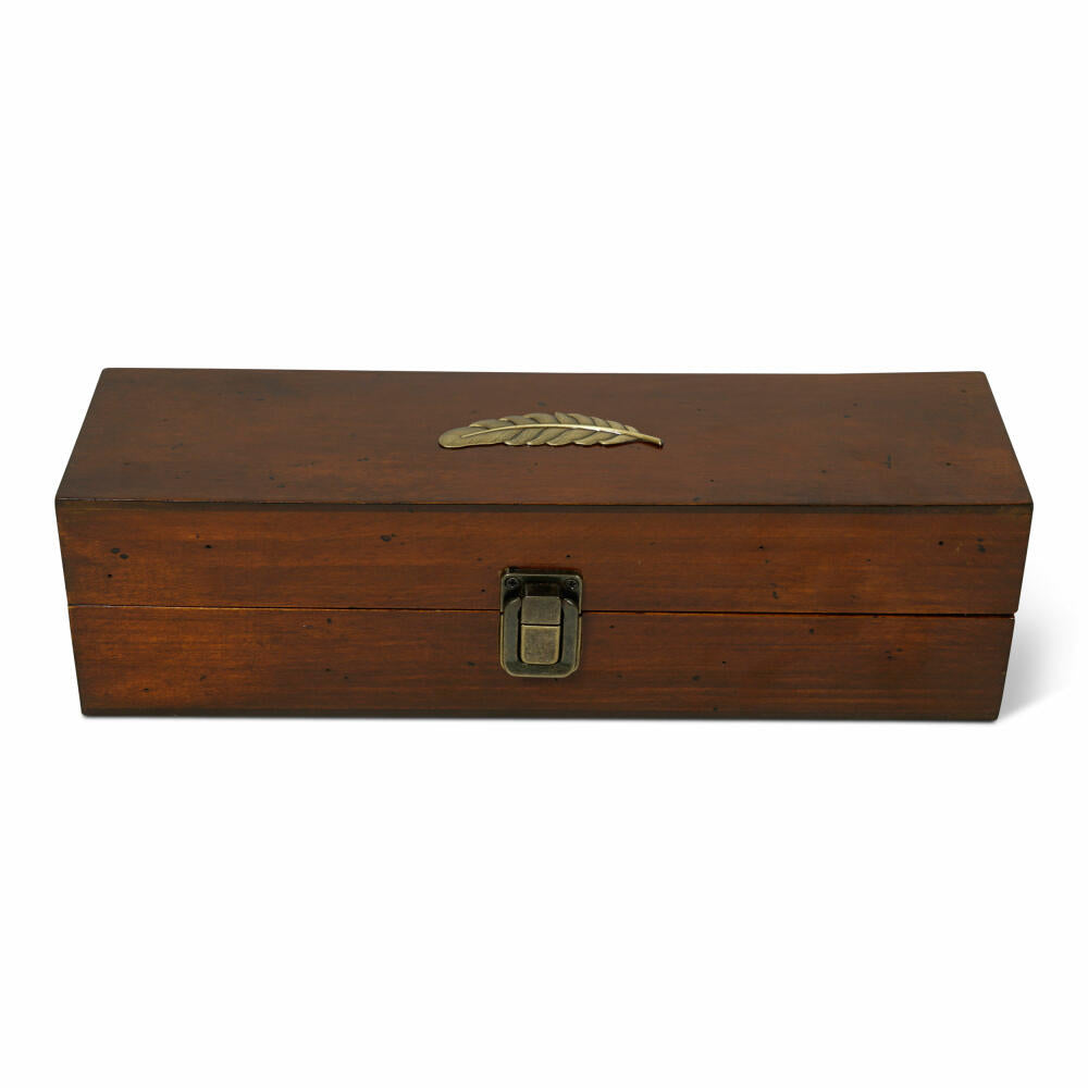 Authentic Models Writing Set Windsor Prose, in wooden box, with accessories, wood, brass, glass, MG029