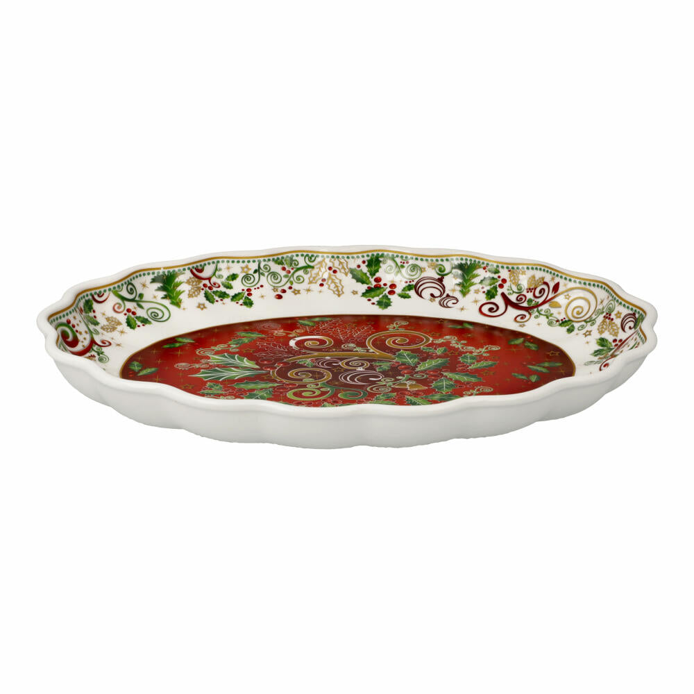 Goebel Bowl Palais Royal - Ellipsis, Christmas motif, Porcelain, Colorful, 28 x 21.5 cm, 51001611