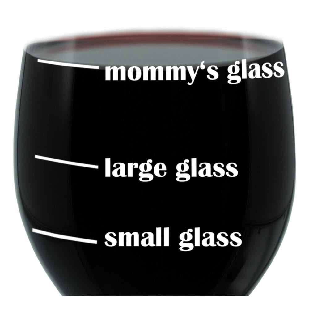Leonardo Weinglas XL, Mommys Glass, Mum, Mama, Geschenk Stimmungsglas mit lustiger Gravur, Mood Wein Glas, 610ml