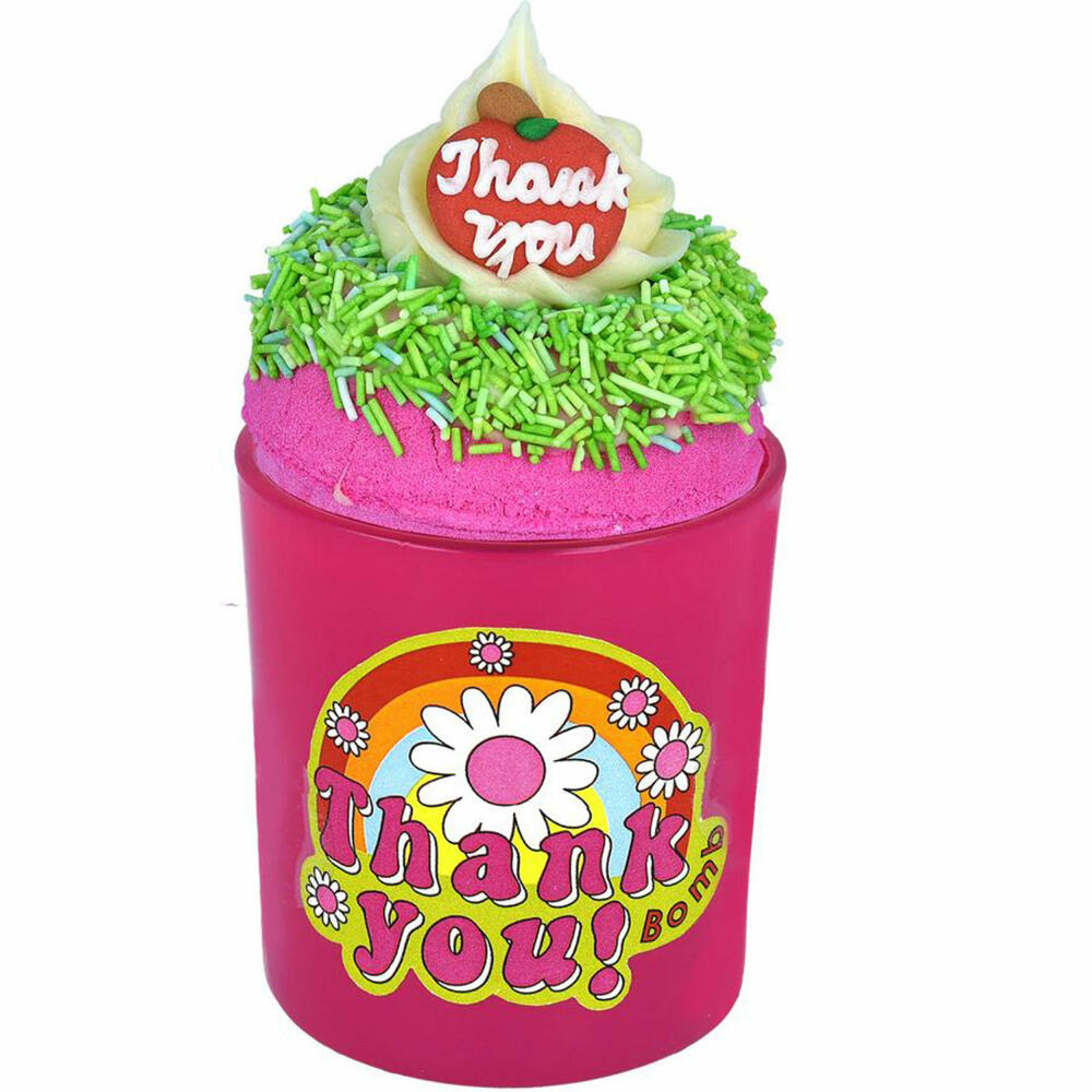 Bomb Cosmetics Candle with Bath Bomb Glow Up Thank you, Scented Candle, Bath Bomb, Berry, PTHANKY04