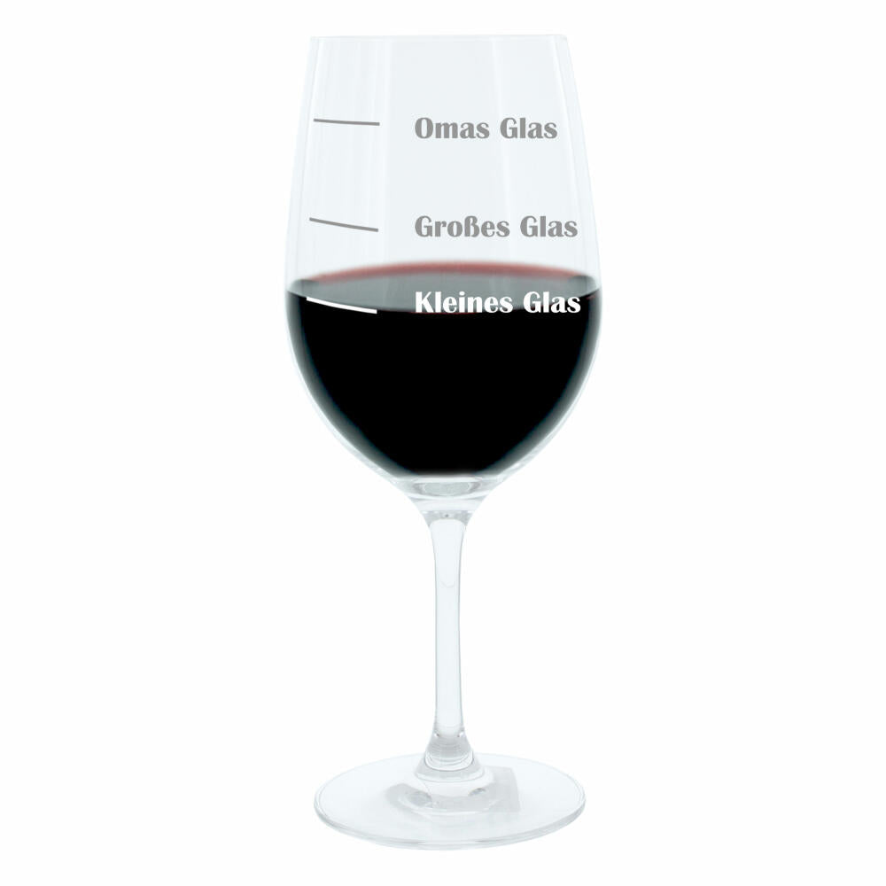 Leonardo Weinglas XL, Omas und Opas Glas, 2er Set, Geschenk Stimmungsglas mit lustiger Gravur, Mood Wein Glas, 610ml