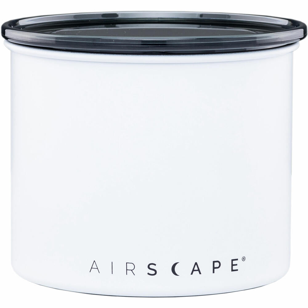 Airscape Edelstahl-Aromabehälter Klein, Kaffeedose, Aufbewahrungdose, Edelstahl, Weiß Matt, AS2004