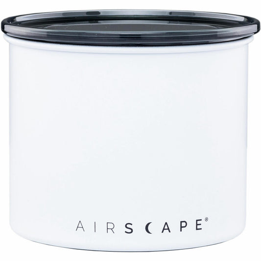 Airscape Edelstahl-Aromabehälter Klein, Kaffeedose, Aufbewahrungdose, Edelstahl, Weiß Matt, AS2004