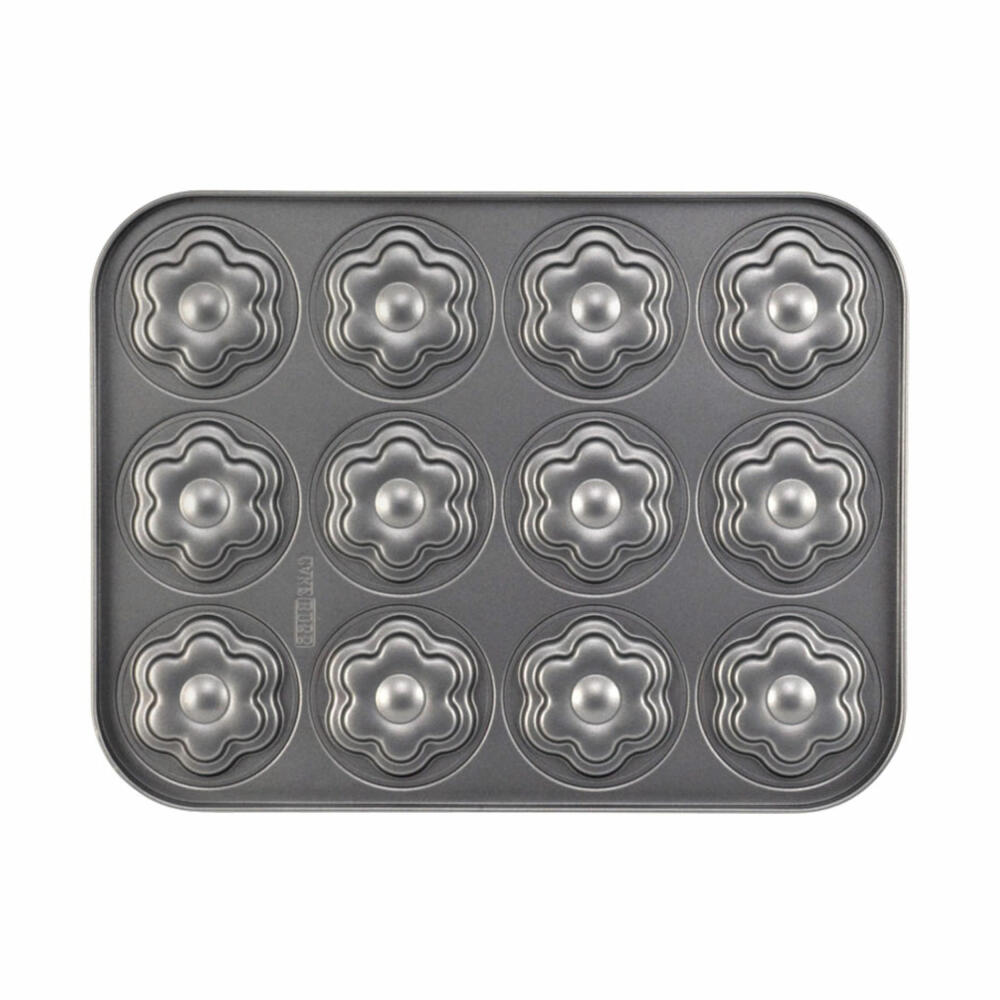 Städter Baking Tray Flowers Mini, Baking Pan, Cake Pan, Baking Accessories, Muffins, Metal, 35 x 27 cm, CB58872