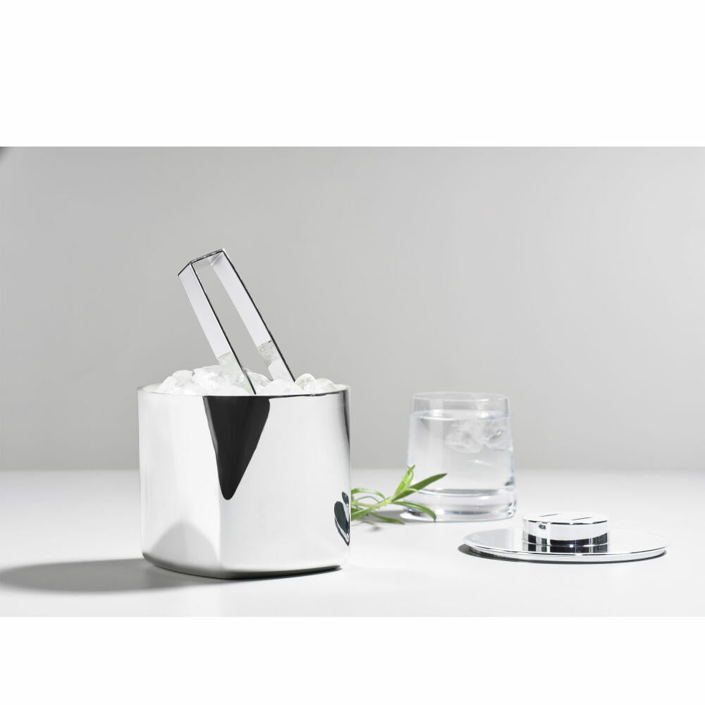 Zone Denmark Ice Cooler with Tongs, Ice Cube Bucket, Ice Cube Container, Polished Steel, 332095