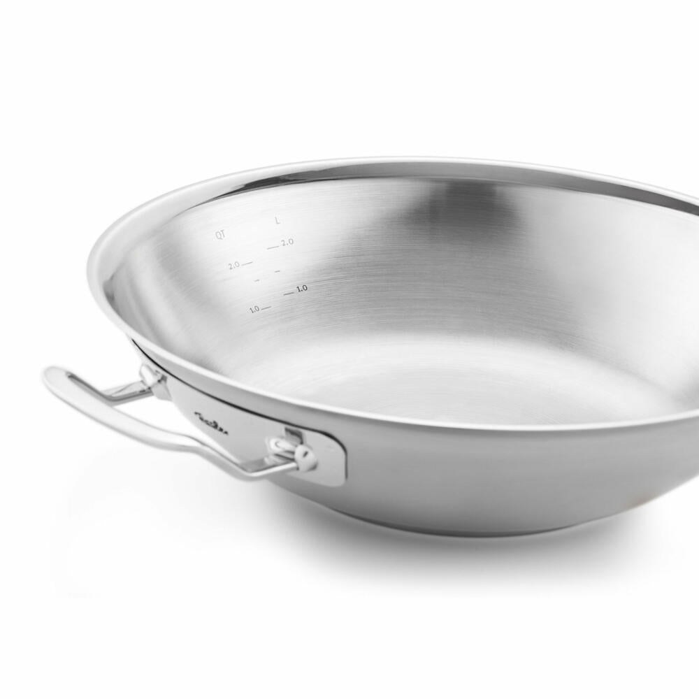 Fissler Wok Original-Profi Collection II with metal lid, stainless steel 18/10, 30 cm, 084 888 30 000 0