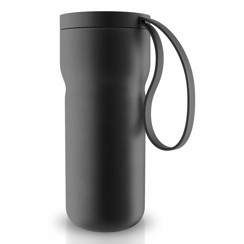 Eva Solo Isolier-Kaffeebecher Nordic Kitchen Black, Becher, Isobecher, Edelstahl, Kunststoff, Silikon, Schwarz, 350 ml, 575020