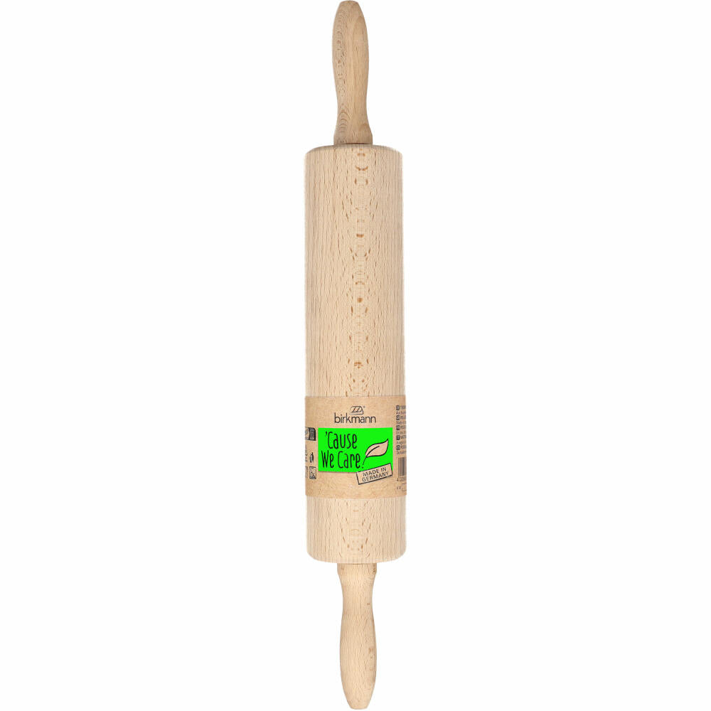 Birkmann Cause We Care rolling pin, rolling pin, baking accessories, beech wood, 25 cm, Ø 6 cm, 889422