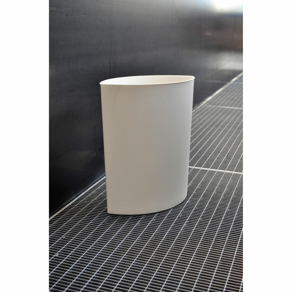 Authentics Maxi Lip Wastepaper Basket, Trash can, Dustbin, Polypropylene, White, 1090798